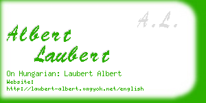 albert laubert business card